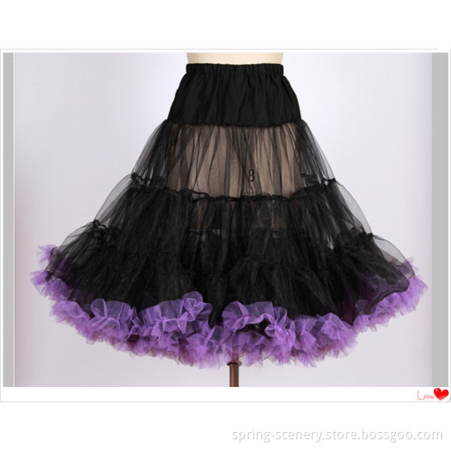 Black and Purple Petticoat, Underskirt, Crinolines CS-E1